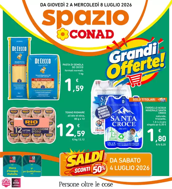 Volantino Spazio Conad | GRANDI OFFERTE! | 2026-07-02T00:00:00.000Z - 2026-07-08T00:00:00.000Z