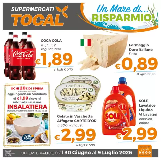 Volantino Tocal  | Un mare di...Risparmio! | 2026-06-30T00:00:00.000Z - 2026-07-09T00:00:00.000Z