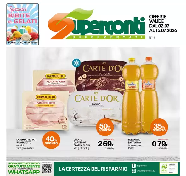 Volantino Superconti | Offerte valide dal 02.07 al 15.07.2026 | 2026-07-02T00:00:00.000Z - 2026-07-15T00:00:00.000Z