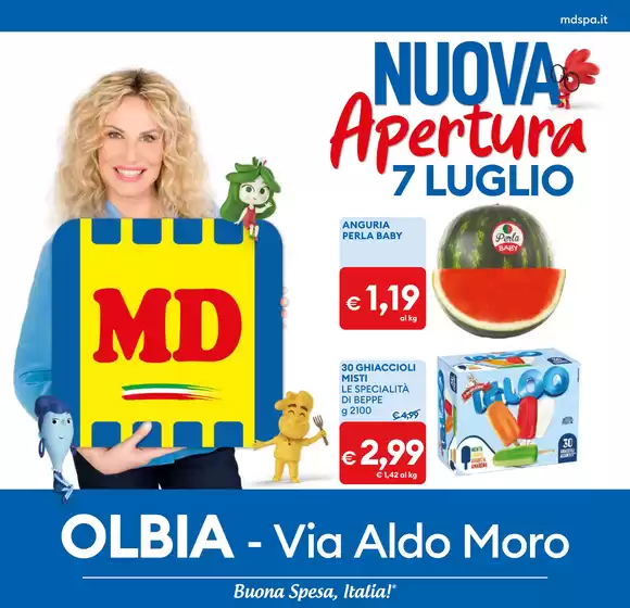 Volantino MD a San Bassano | Nuova apertura Olbia | 2026-07-07T00:00:00.000Z - 2026-07-13T00:00:00.000Z
