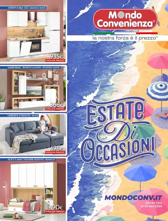 Volantino Mondo Convenienza | Catalogo Estate 2026 | 2026-07-01T00:00:00.000Z - 2026-08-31T00:00:00.000Z