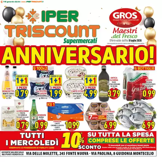 Volantino Iper Triscount | Anniversario! | 2026-07-01T00:00:00.000Z - 2026-07-09T00:00:00.000Z