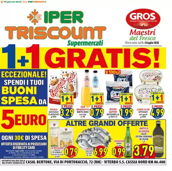 Volantino Iper Triscount | 1+1 gratis | 2026-07-01T00:00:00.000Z - 2026-07-21T00:00:00.000Z