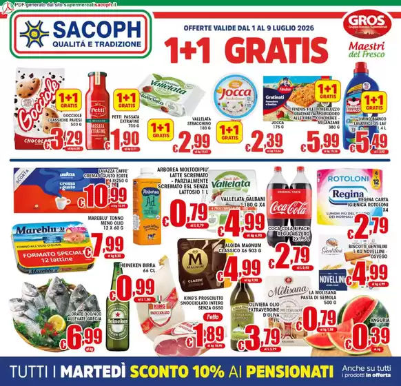 Volantino Sacoph | 1+1 gratis | 2026-07-01T00:00:00.000Z - 2026-07-09T00:00:00.000Z