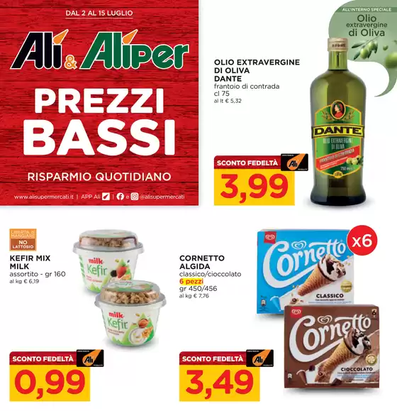 Volantino Alì e Alìper a Belforte Monferrato | Prezzi Bassi | 2026-07-02T00:00:00.000Z - 2026-07-15T00:00:00.000Z
