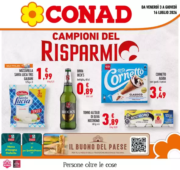 Volantino Conad | CAMPIONI DEL RISPARMIO | 2026-07-03T00:00:00.000Z - 2026-07-16T00:00:00.000Z