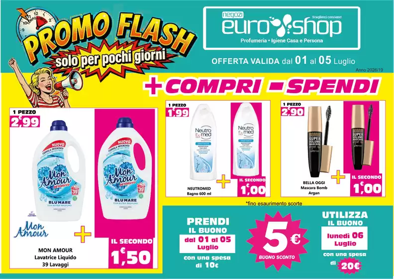 Volantino Euro Shop a Visano | Promo flash | 2026-07-01T00:00:00.000Z - 2026-07-05T00:00:00.000Z