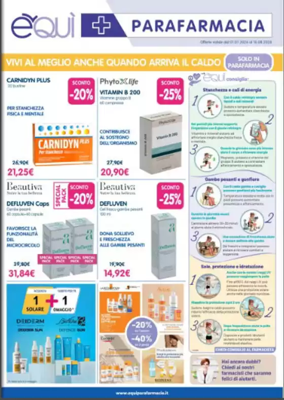 Volantino É Qui Parafarmacie | Offerte dal 01.07.2026 al 10.08.2026 | 2026-07-01T00:00:00.000Z - 2026-08-10T00:00:00.000Z