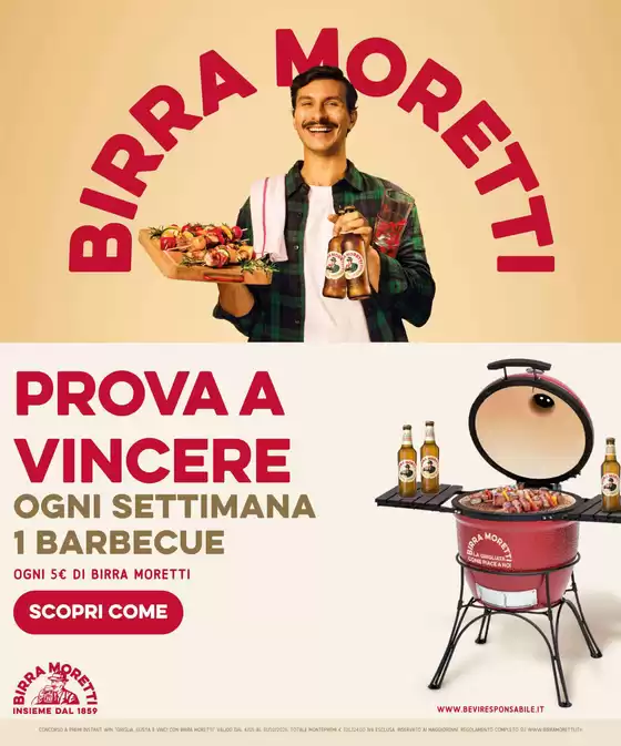 Volantino Birra Moretti | Griglia e vinci | 2026-07-13T00:00:00.000Z - 2026-08-03T00:00:00.000Z