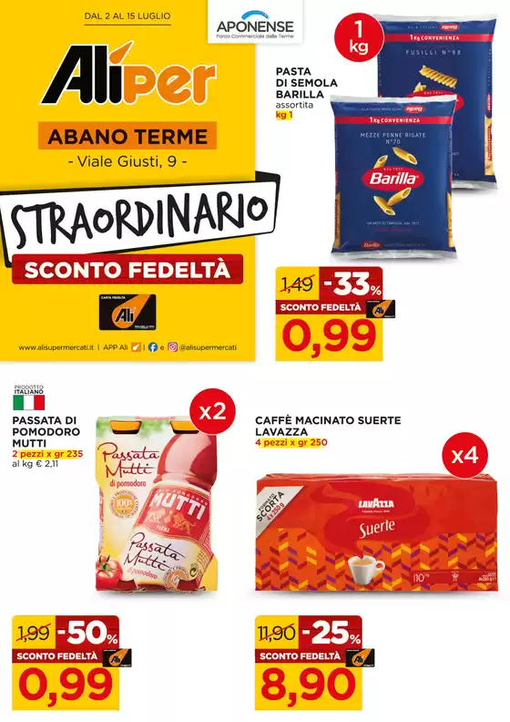 Volantino Alì e Alìper | Straordinario sconto fedeltà | 2026-07-02T00:00:00.000Z - 2026-07-15T00:00:00.000Z