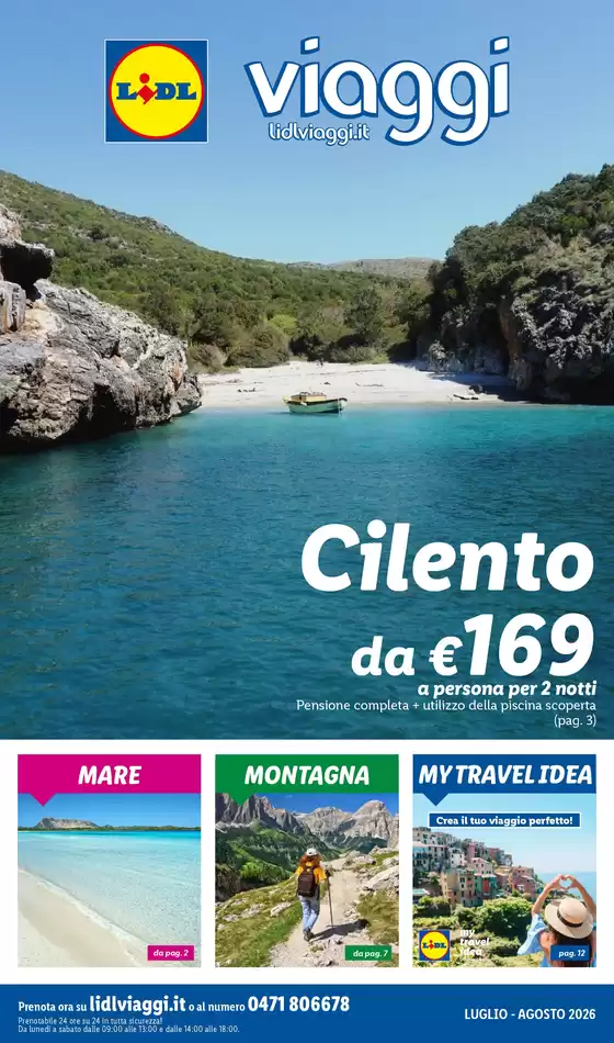 Volantino Lidl Viaggi a Offlaga | Cliento da 169euro | 2026-07-01T00:00:00.000Z - 2026-08-31T00:00:00.000Z