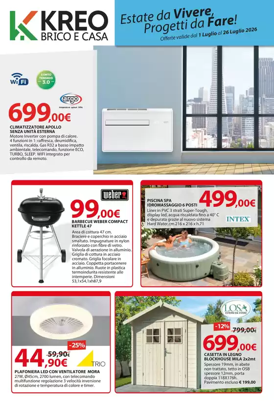 Volantino Kreo Brico e Casa | Estate da Vivere, Progetti da Fare! | 2026-07-01T00:00:00.000Z - 2026-07-26T00:00:00.000Z
