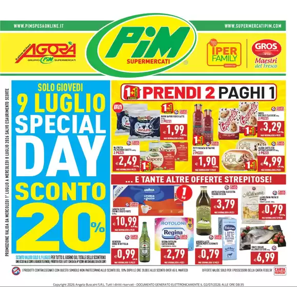 Volantino IperFamily | Prendi 2 paghi 1 | 2026-07-01T00:00:00.000Z - 2026-07-09T00:00:00.000Z
