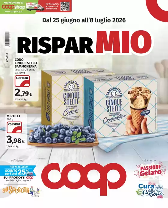 Volantino Coop a Morbello | RisparMio | 2026-06-25T00:00:00.000Z - 2026-07-08T00:00:00.000Z