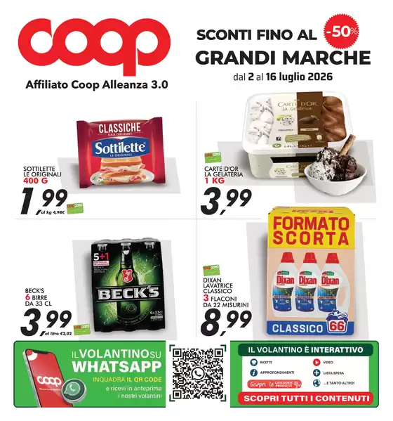 Volantino Coop | Sconti fino al 50% | 2026-07-02T00:00:00.000Z - 2026-07-16T00:00:00.000Z
