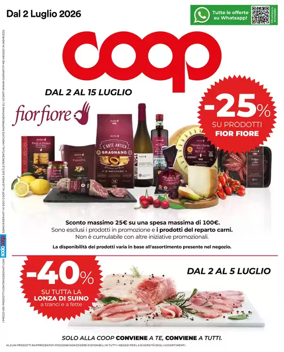 Volantino Coop a Monza | -25% sui prodotti fior fiore | 2026-07-02T00:00:00.000Z - 2026-07-08T00:00:00.000Z