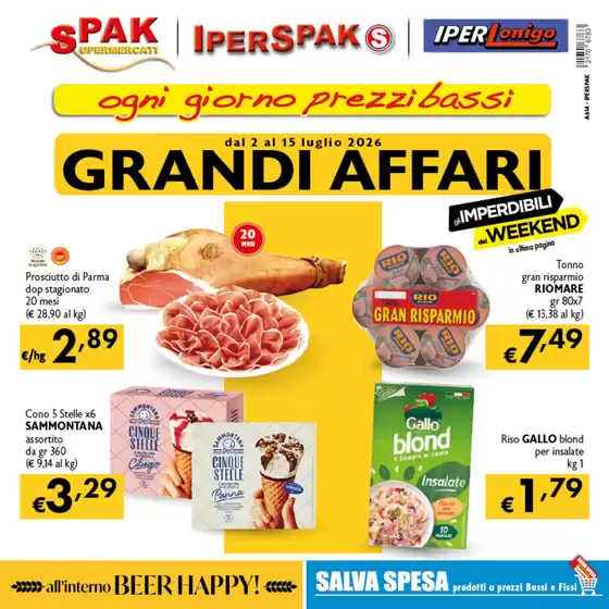 Volantino IperSpak | Grandi affari | 2026-07-02T00:00:00.000Z - 2026-07-15T00:00:00.000Z