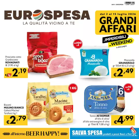 Volantino Eurospesa | Grandi affari | 2026-07-02T00:00:00.000Z - 2026-07-15T00:00:00.000Z