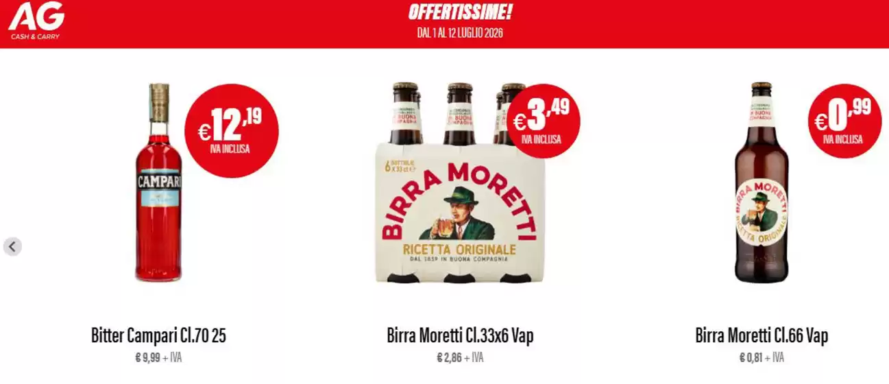 Volantino AG Cash and Carry | Offertissime! | 2026-07-02T00:00:00.000Z - 2026-07-12T00:00:00.000Z