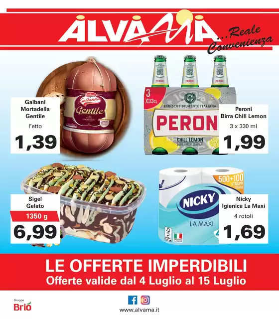 Volantino Alvama | Real convenienza | 2026-07-04T00:00:00.000Z - 2026-07-15T00:00:00.000Z