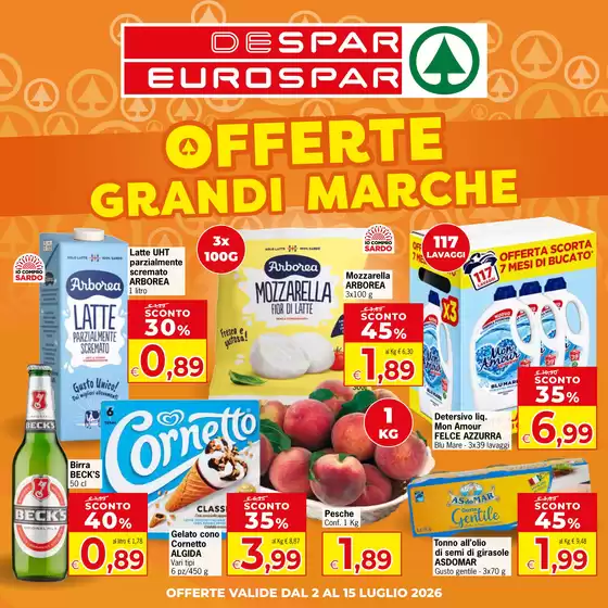 Volantino Despar | Offerte grandi marche | 2026-07-02T00:00:00.000Z - 2026-07-15T00:00:00.000Z