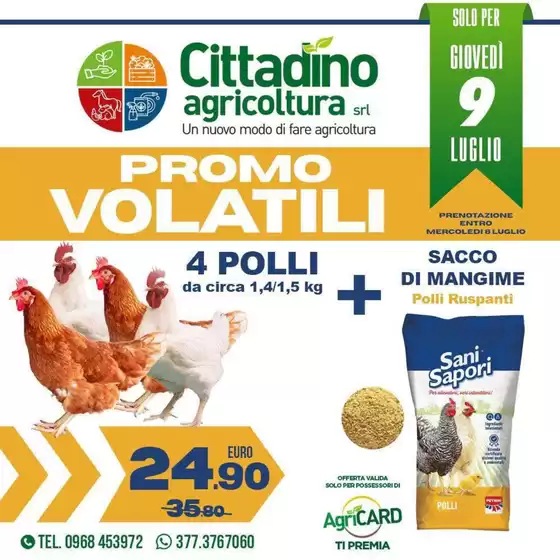 Volantino Cittadino Agricoltura | Promo volatili | 2026-07-09T00:00:00.000Z - 2026-07-09T00:00:00.000Z