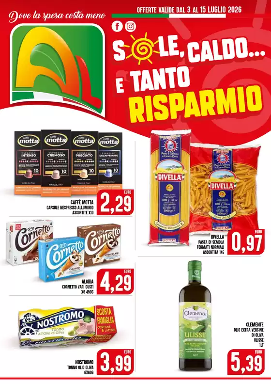 Volantino Al Discount | SOLE, CALDO... E TANTO RISPARMIO | 2026-07-03T00:00:00.000Z - 2026-07-15T00:00:00.000Z