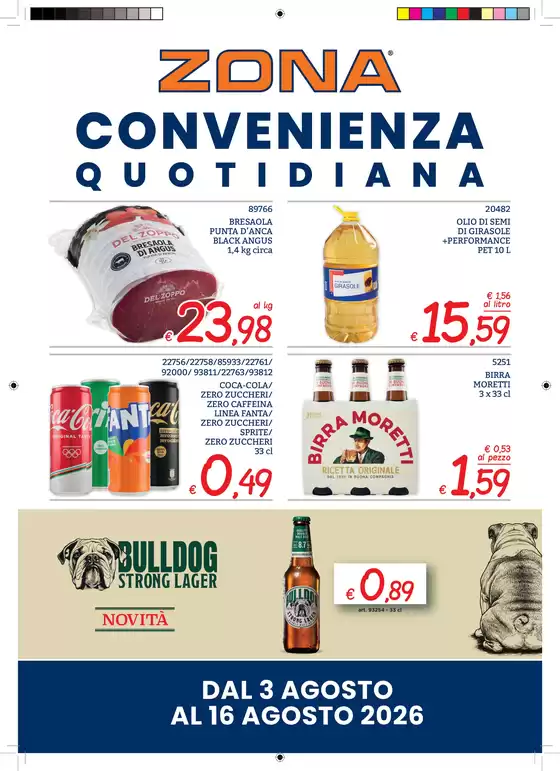 Volantino ZONA | Convenienza quotidiana! | 2026-08-03T00:00:00.000Z - 2026-08-16T00:00:00.000Z