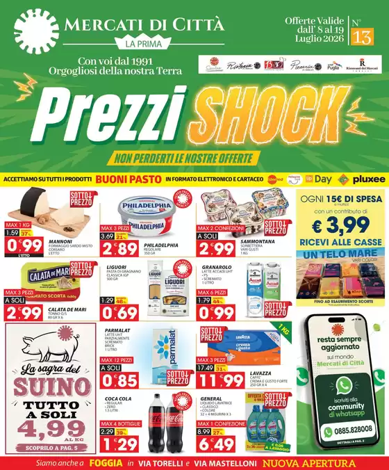Volantino Mercati di Città | Prezzi Shock | 2026-07-08T00:00:00.000Z - 2026-07-19T00:00:00.000Z