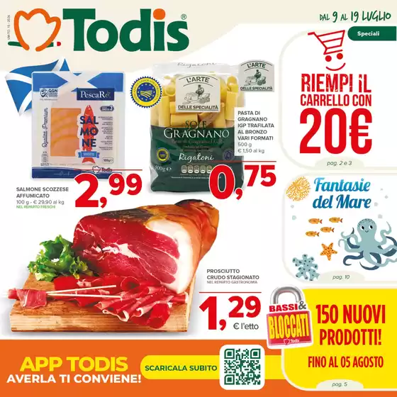 Volantino Todis | Riempi il carrello con 20 euro | 2026-07-09T00:00:00.000Z - 2026-08-05T00:00:00.000Z