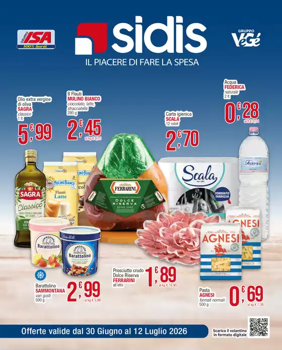 Volantino Sidis | Il piacere di fare la spesa | 2026-07-06T00:00:00.000Z - 2026-07-12T00:00:00.000Z