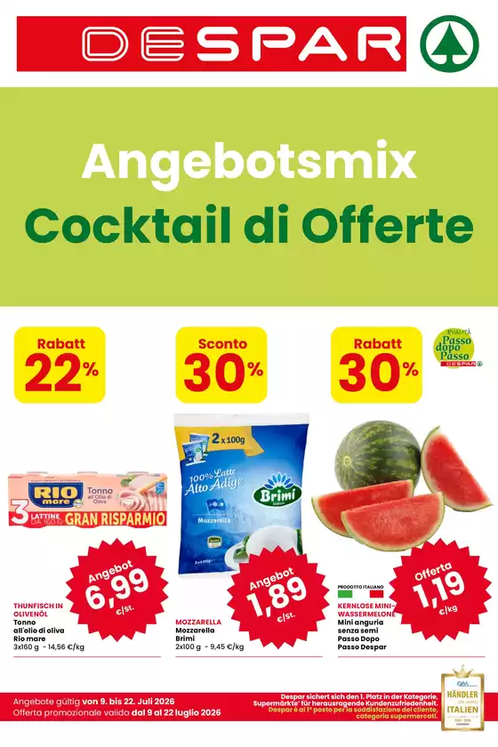 Volantino Despar | Coctail di offerte | 2026-07-09T00:00:00.000Z - 2026-07-22T00:00:00.000Z