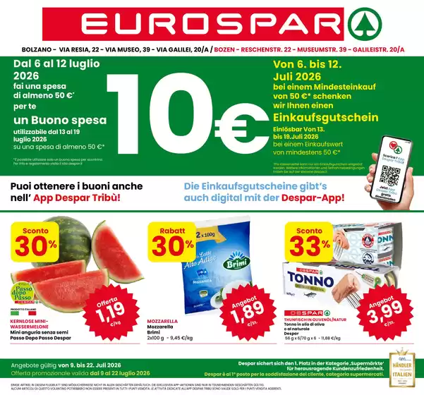 Volantino Eurospar | Offerte | 2026-07-06T00:00:00.000Z - 2026-07-22T00:00:00.000Z