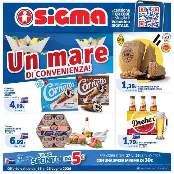 Volantino Sigma | Un mare di convenienza! | 2026-07-16T00:00:00.000Z - 2026-07-26T00:00:00.000Z