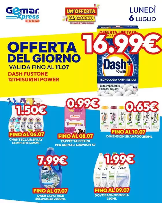 Volantino Gemar Detersivi | Le migliori offerte e sconti | 2026-07-06T00:00:00.000Z - 2026-07-11T00:00:00.000Z
