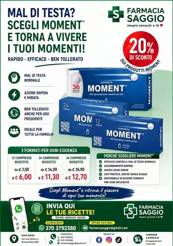 Volantino Farmacia Saggio | 20% di sconto | 2026-07-07T00:00:00.000Z - 2026-07-12T00:00:00.000Z