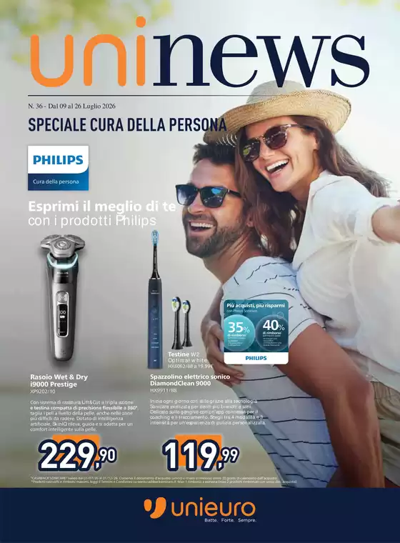 Volantino Unieuro | Speciale Cura della Persona | 2026-07-09T00:00:00.000Z - 2026-07-26T00:00:00.000Z