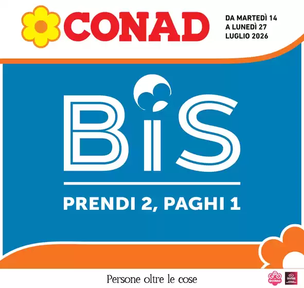 Volantino Conad | Prendi 2, paghi 1 | 2026-07-14T00:00:00.000Z - 2026-07-27T00:00:00.000Z
