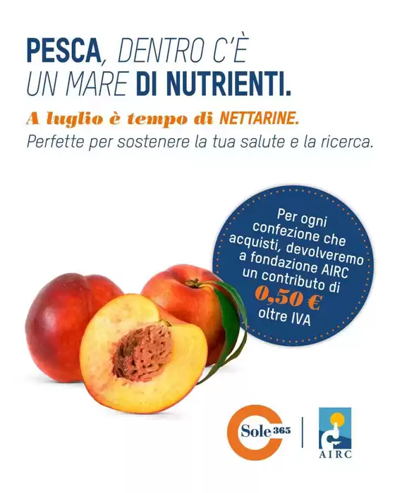 Volantino Sole 365 | A luglio e tempo di nettarine | 2026-07-07T00:00:00.000Z - 2026-07-31T00:00:00.000Z