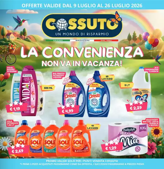 Volantino Cossuto | La convenienza non va in vacanza! | 2026-07-09T00:00:00.000Z - 2026-07-26T00:00:00.000Z