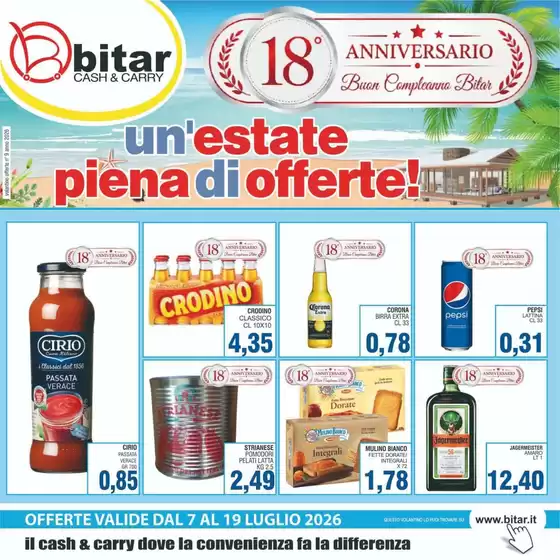 Volantino Bitar | Un'estate piena di offerte! | 2026-07-07T00:00:00.000Z - 2026-07-19T00:00:00.000Z