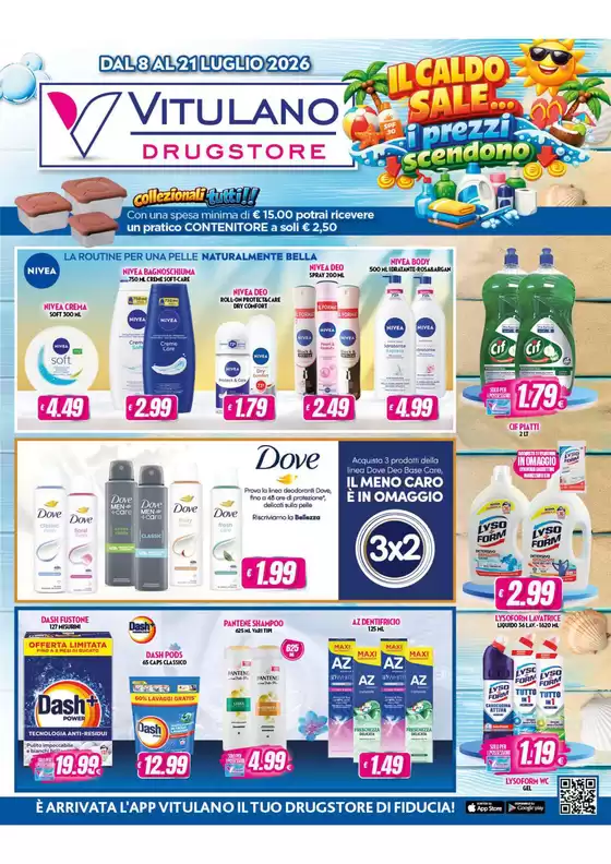 Volantino Vitulano Drugstore | Il caldo sale... i prezzi scendono | 2026-07-08T00:00:00.000Z - 2026-07-21T00:00:00.000Z