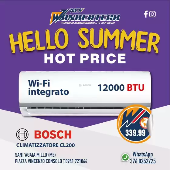 Volantino New Wondertech | Hello summer | 2026-07-08T00:00:00.000Z - 2026-07-13T00:00:00.000Z