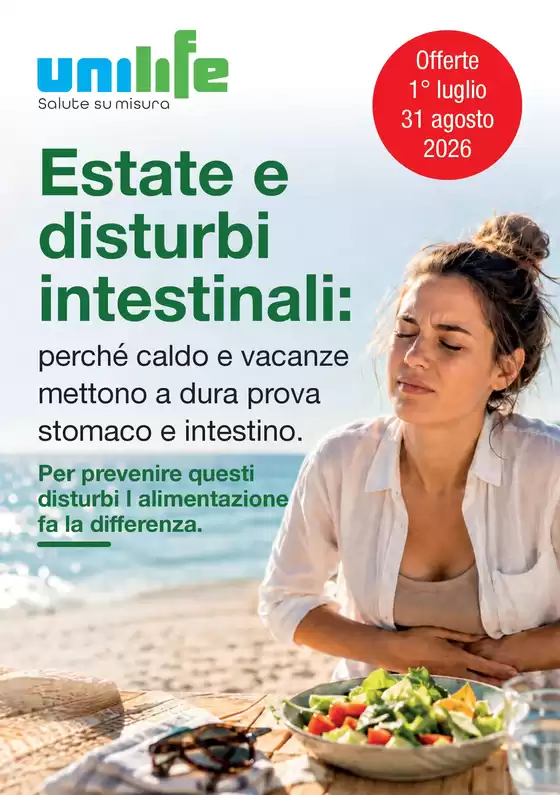 Volantino Unilife | Estate e disturbi intestinali | 2026-07-08T00:00:00.000Z - 2026-08-31T00:00:00.000Z