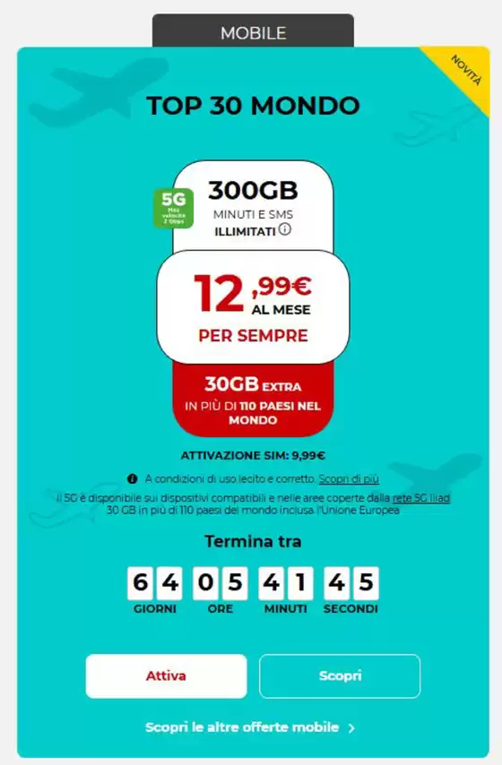 Volantino Iliad | Top 30 mondo | 2026-07-08T00:00:00.000Z - 2026-09-10T00:00:00.000Z
