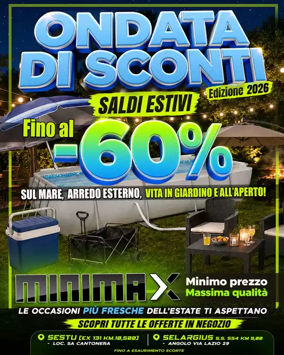 Volantino Minimax | Fino al -60% | 2026-07-08T00:00:00.000Z - 2026-07-31T00:00:00.000Z