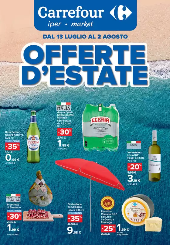 Volantino Carrefour Market | Offerte d'estate | 2026-07-13T00:00:00.000Z - 2026-08-02T00:00:00.000Z