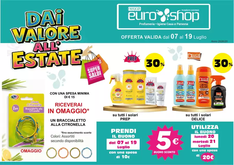 Volantino Euro Shop | Dai valore all'estate! | 2026-07-08T00:00:00.000Z - 2026-07-19T00:00:00.000Z