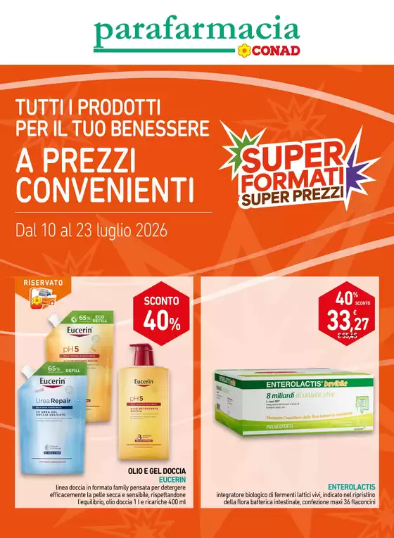 Volantino Parafarmacia Conad | Super formati super prezzi | 2026-07-10T00:00:00.000Z - 2026-07-23T00:00:00.000Z