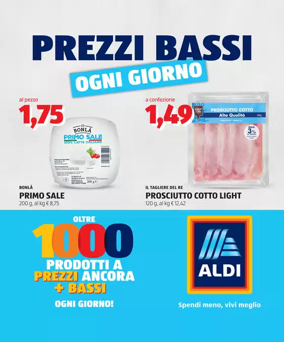 Volantino Aldi | Prezzi bassi ogni giorno | 2026-07-20T00:00:00.000Z - 2026-07-26T00:00:00.000Z